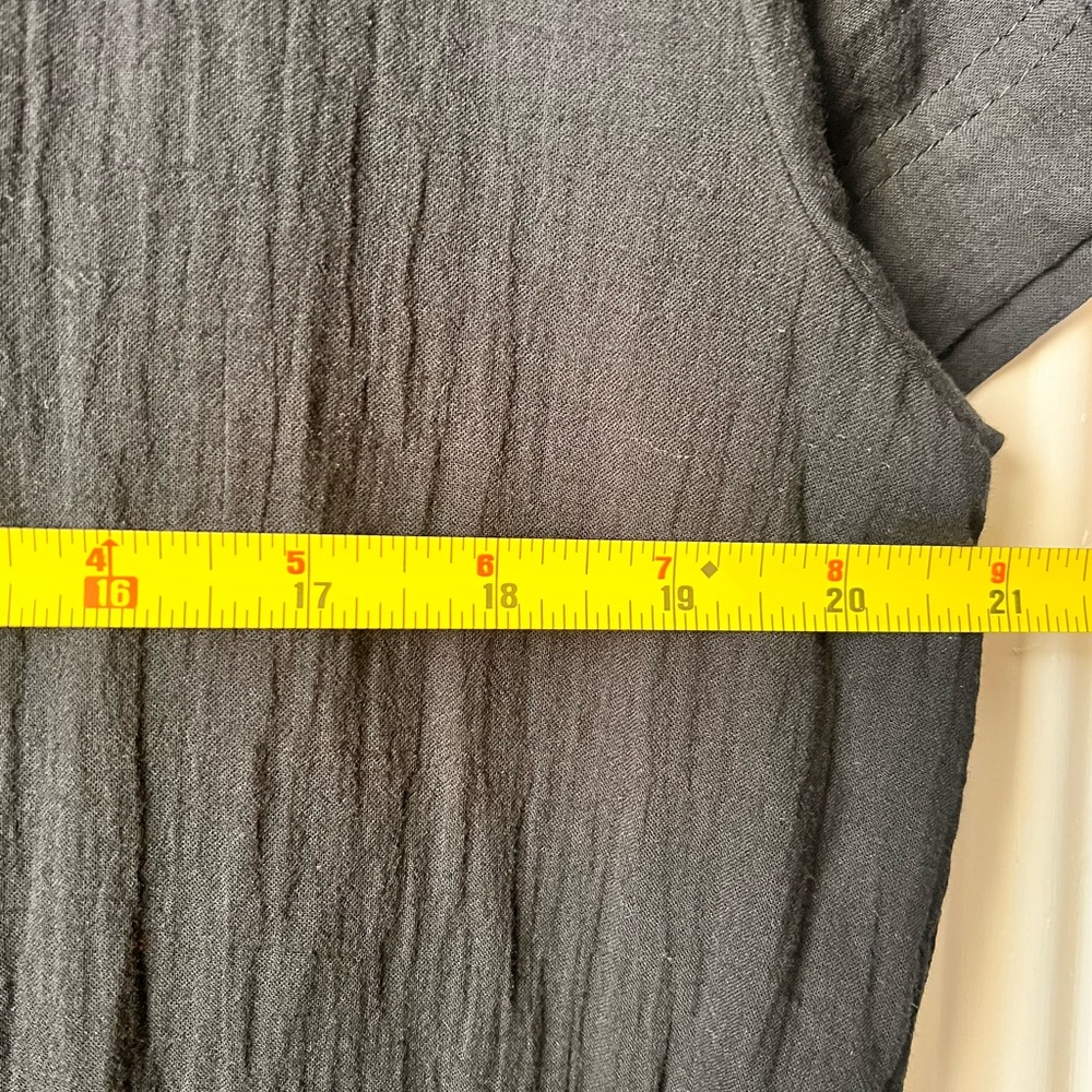 Fabletics Black Cotton Gauze Romper M Relaxed Fit Casual Summer NWT - Picture 11 of 16